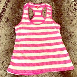 Women’s M BONGO pink/white sequin racerback tank